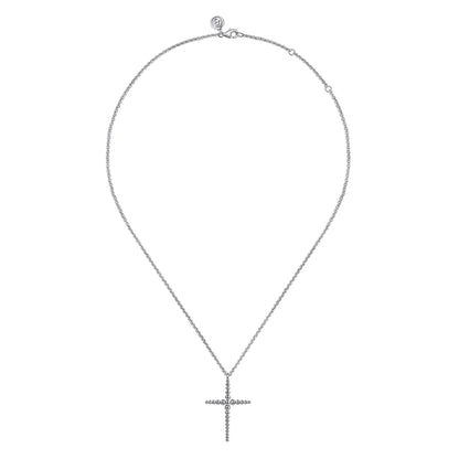 925 Sterling Silver Bujukan Beads Cross Pendant Necklace