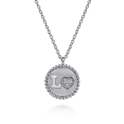 925 Sterling Silver Diamond Bujukan LOVE Medallion Pendant Necklace