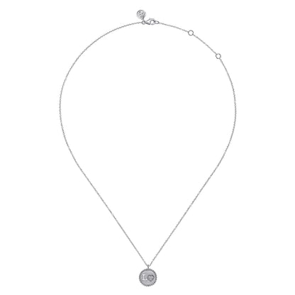 925 Sterling Silver Diamond Bujukan LOVE Medallion Pendant Necklace