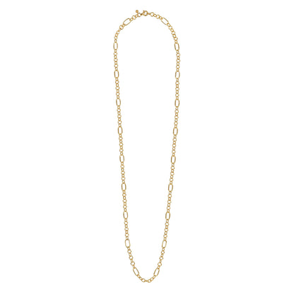 14K Yellow Plain Gold Bujukan Link Chain Necklace