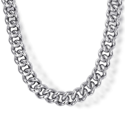 22 Inch 7mm 925 Sterling Silver Solid Men's Cuban Link Chain Necklace