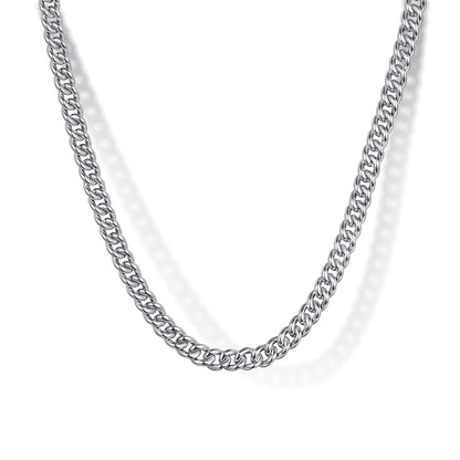 22 Inch 3mm 925 Sterling Silver Solid Men's Cuban Link Chain Necklace