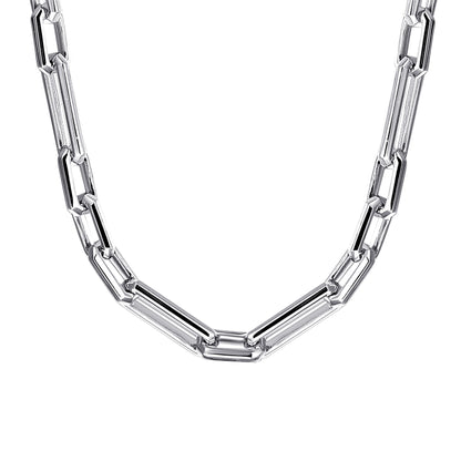 22 Inch 925 Sterling Silver Solid Figaro Chain Necklace