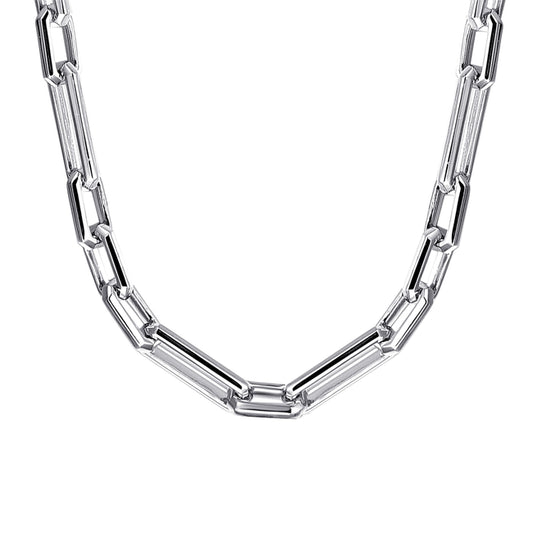 22 Inch 925 Sterling Silver Solid Figaro Chain Necklace