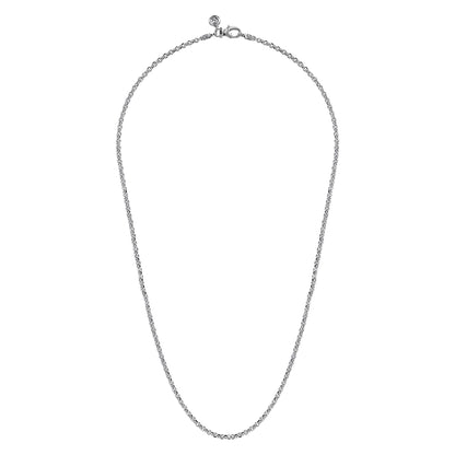22 Inch 925 Sterling Silver Solid Men's Link Chain Necklace