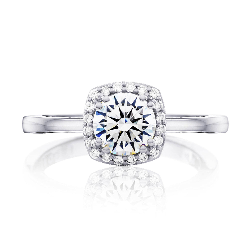 Round with Cushion Bloom Engagement Ring
