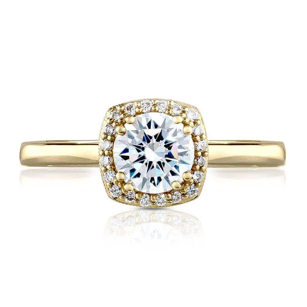 Round with Cushion Bloom Engagement Ring