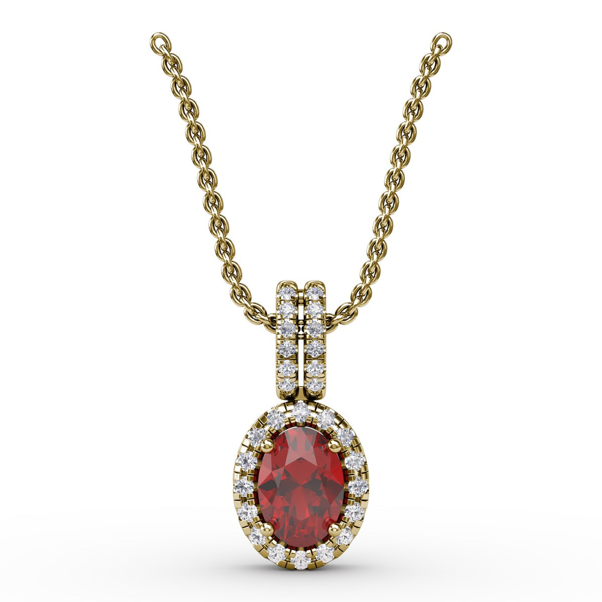 Sophisticated Ruby and Diamond Pendant
