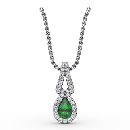 Make A Statement Emerald and Diamond Pendant