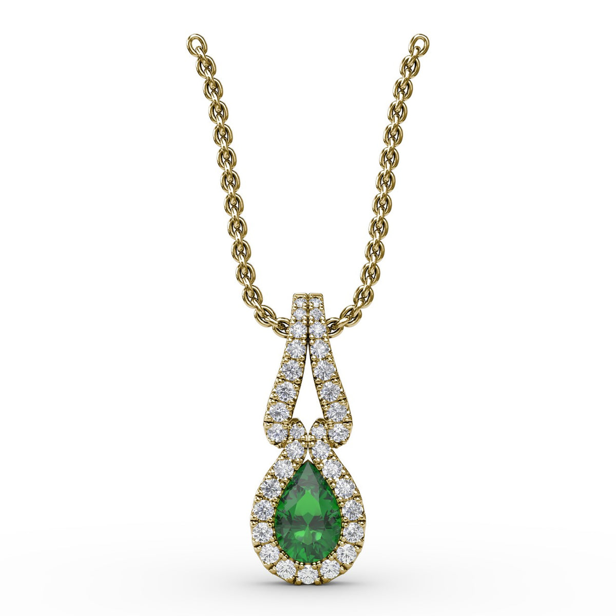 Make A Statement Emerald and Diamond Pendant
