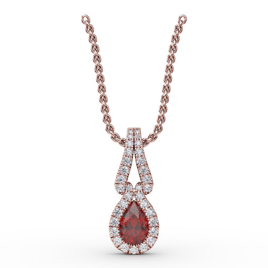 Make A Statement Ruby and Diamond Pendant