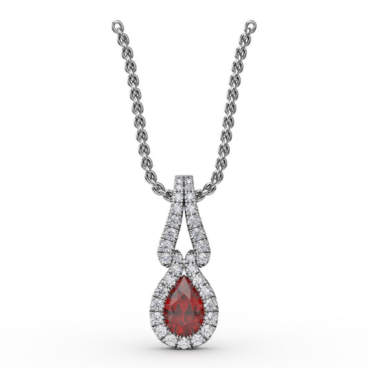 Make A Statement Ruby and Diamond Pendant