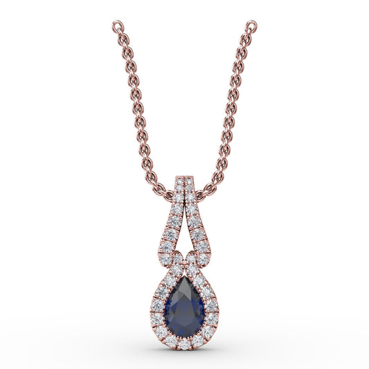 Make A Statement Sapphire and Diamond Pendant