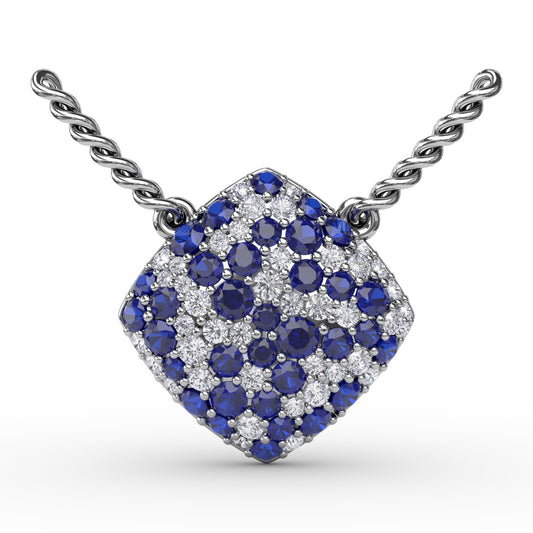Up The Glam Sapphire And Diamond Pendant