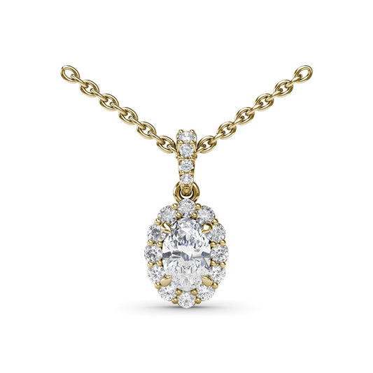 Diamond Halo Necklace
