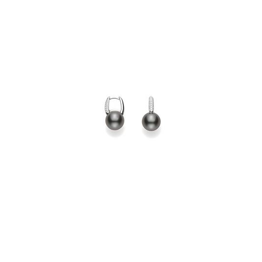Classic Elegance Black South Sea Cultured Pearl Earrings