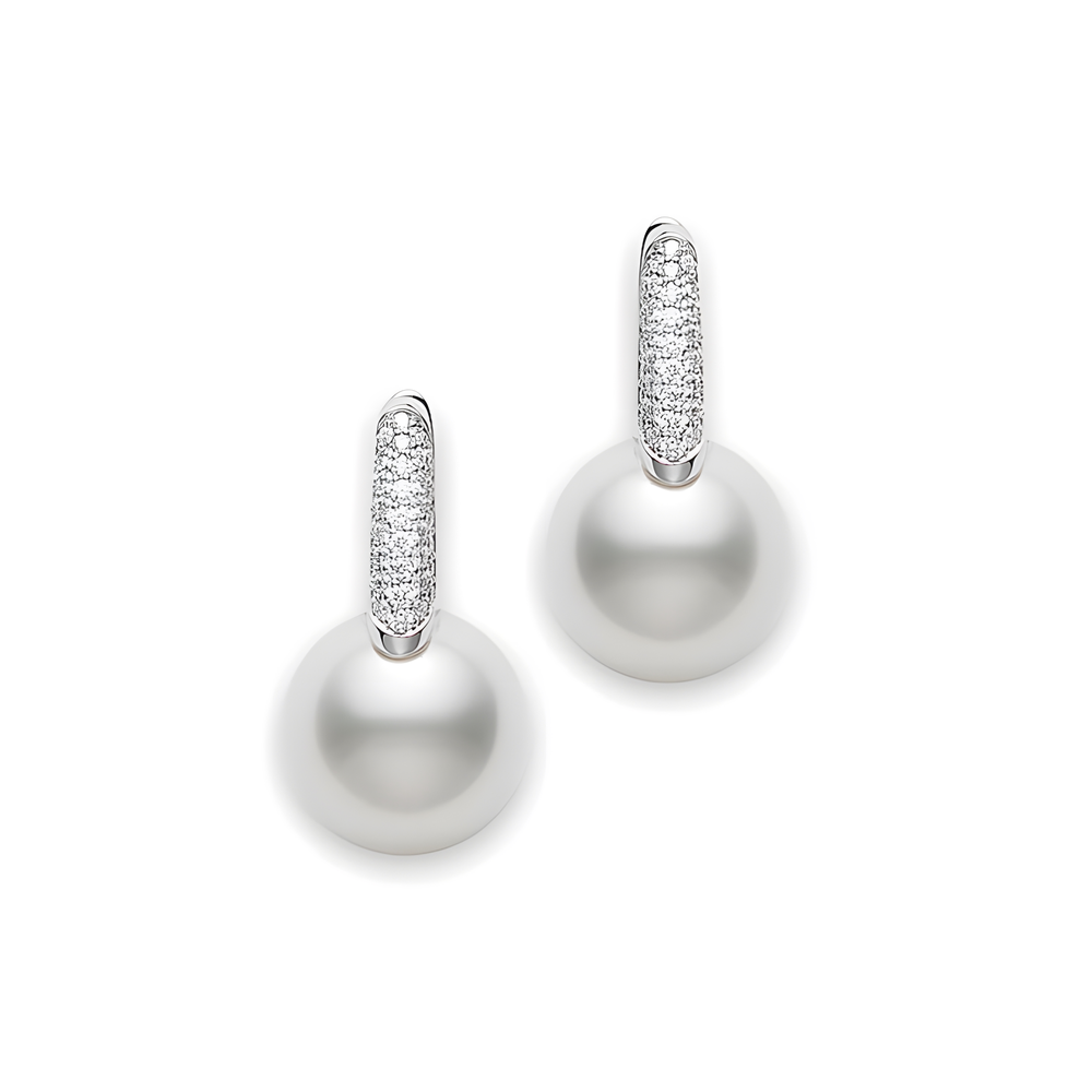 Classic Elegance White South Sea Cultured Pearl Earrings