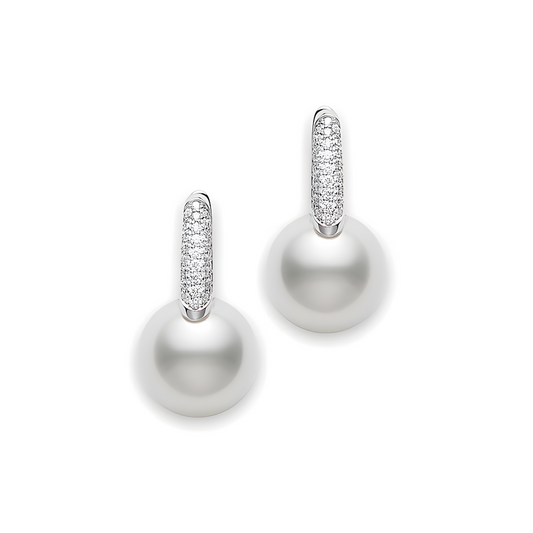 Classic Elegance White South Sea Cultured Pearl Earrings