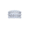 Lyric Five Row Ring with Diamonds in 18k White Gold