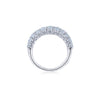 Lyric Five Row Ring with Diamonds in 18k White Gold