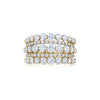 Lyric Five Row Round Diamond Ring in 18K Yellow Gold