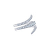 Vine Wrap Ring with Diamonds in 18k White Gold