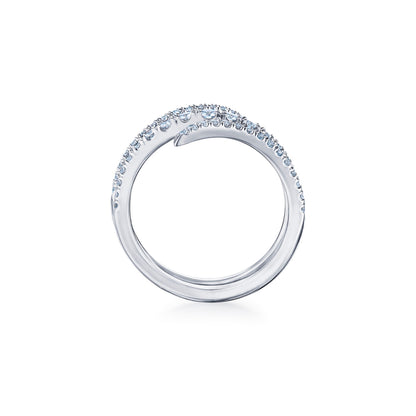 Vine Wrap Ring with Diamonds in 18k White Gold