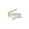 Vine Wrap Ring with Diamonds in 18k Yellow Gold