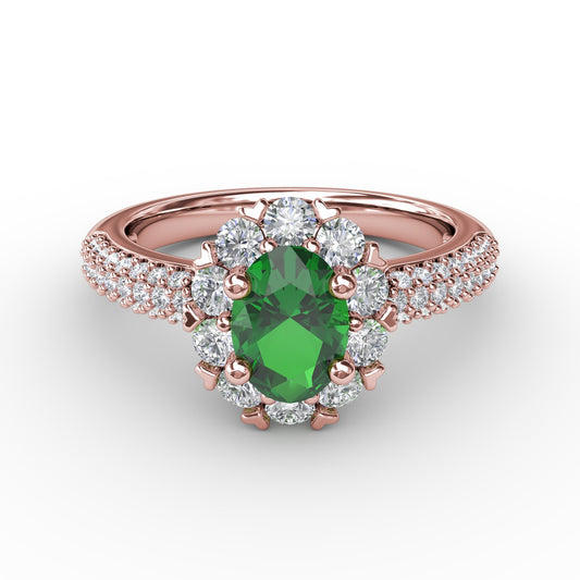 Blossoming Halo Ring