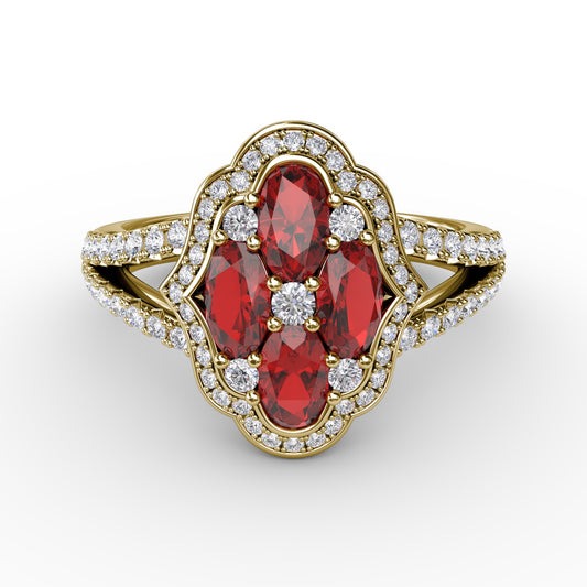 Make A Statement Ruby and Diamond Ring