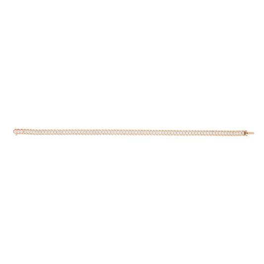Roberto Coin Diamond Classic Classic Ribbed Tennis Bracelet Diamond in 18K rose gold