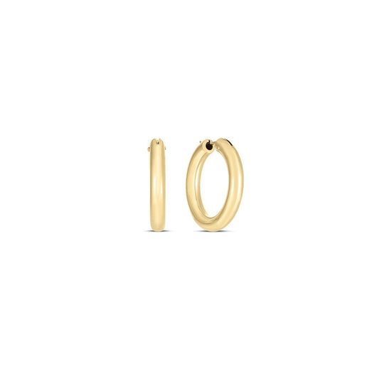 Roberto Coin The Perfect Hoop® Rounded Hoop Earrings in 18K yellow gold