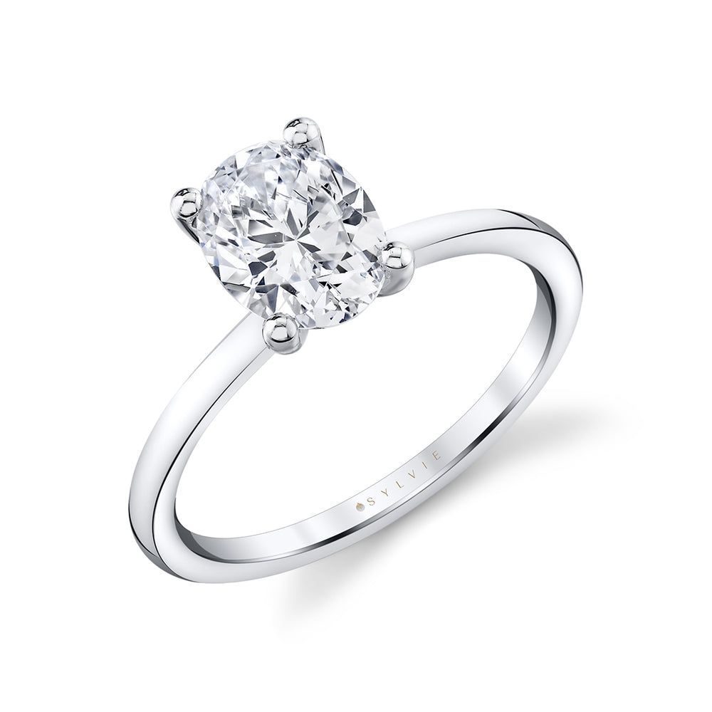 Sylvie Oval Cut Solitaire Engagement Ring - Amelia