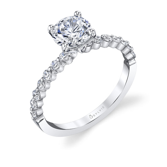 Sylvie Round Cut Classic Engagement Ring – Athena