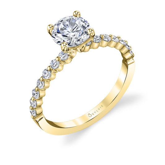 Sylvie Round Cut Classic Engagement Ring – Athena