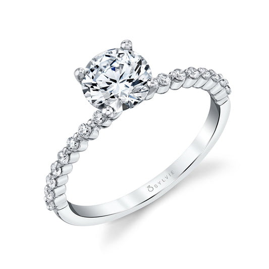Sylvie Round Classic Engagement Ring - Estelle