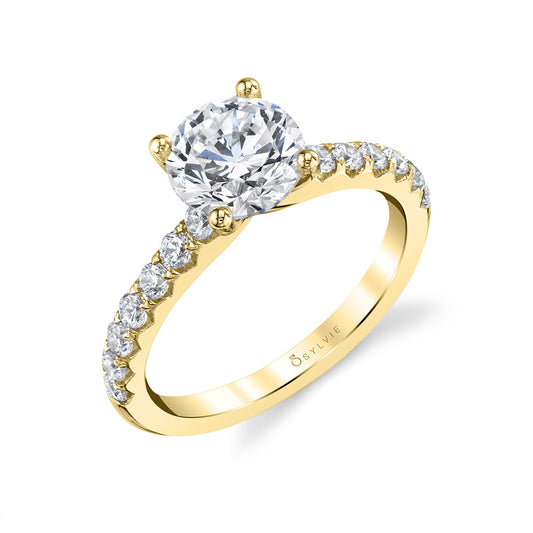 Sylvie Round Cut Classic Engagement Ring – Aimee