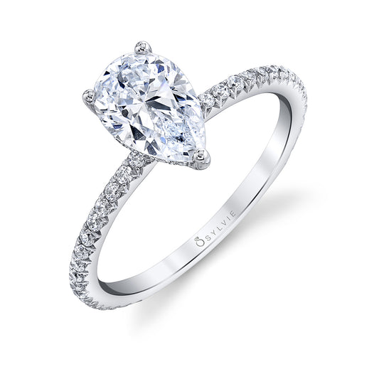 Sylvie Pear Shaped Classic Engagement Ring – Maryam