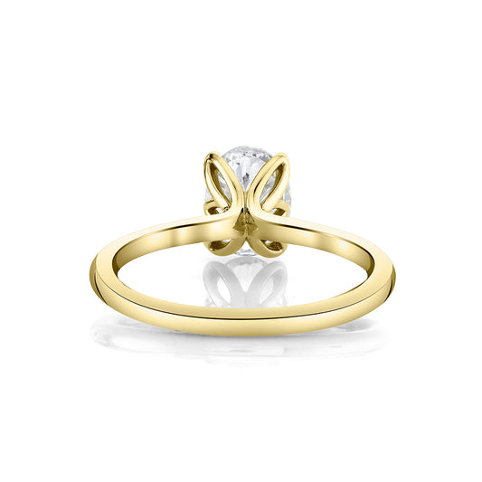 Sylvie Tulira Solitaire Petal Prong Engagement Ring - Fawn