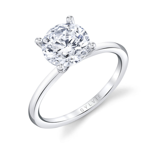 Sylvie Round Cut Solitaire Engagement Ring - Sutton