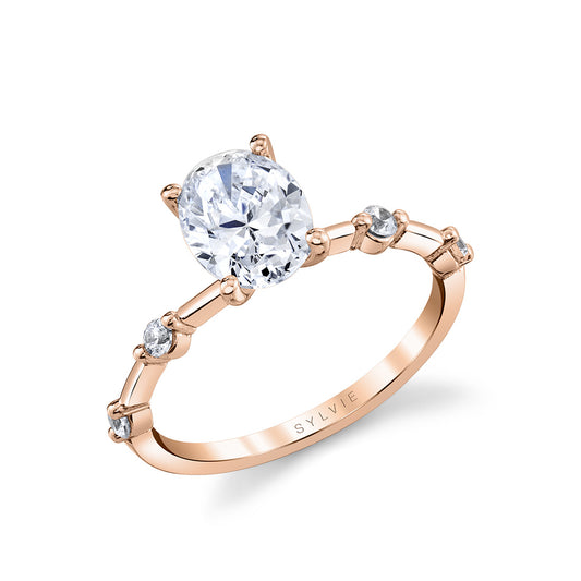 Sylvie Oval Cut Diamond Engagement Ring - Eniko