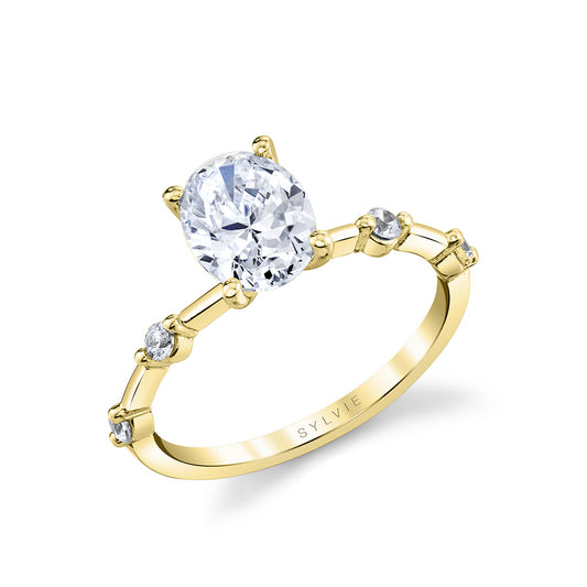 Sylvie Oval Cut Diamond Engagement Ring - Eniko