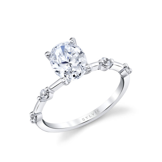Sylvie Oval Cut Diamond Engagement Ring - Eniko