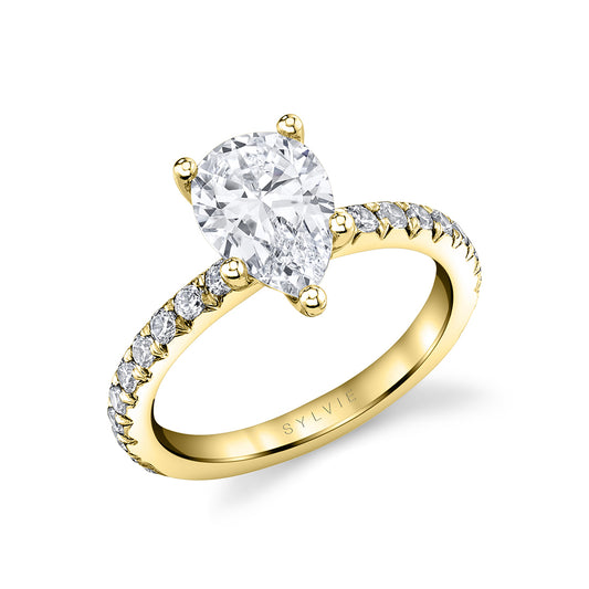 Sylvie Pear Cut Classic Engagement Ring – Vanessa