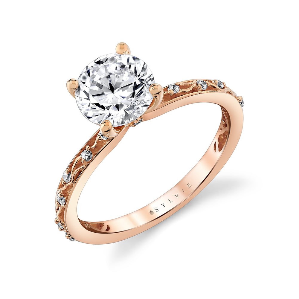 Sylvie Tulira Flower and Vine Engagement Ring - Fauna