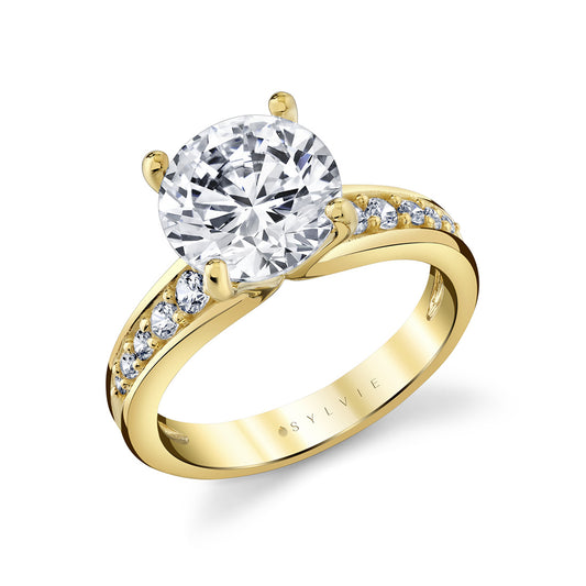 Sylvie Auravie Channel Set Graduated Diamond Engagement Ring - Kalla
