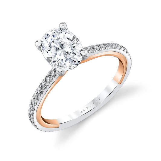 Sylvie Iconelle Two Tone Engagement Ring - Audrey