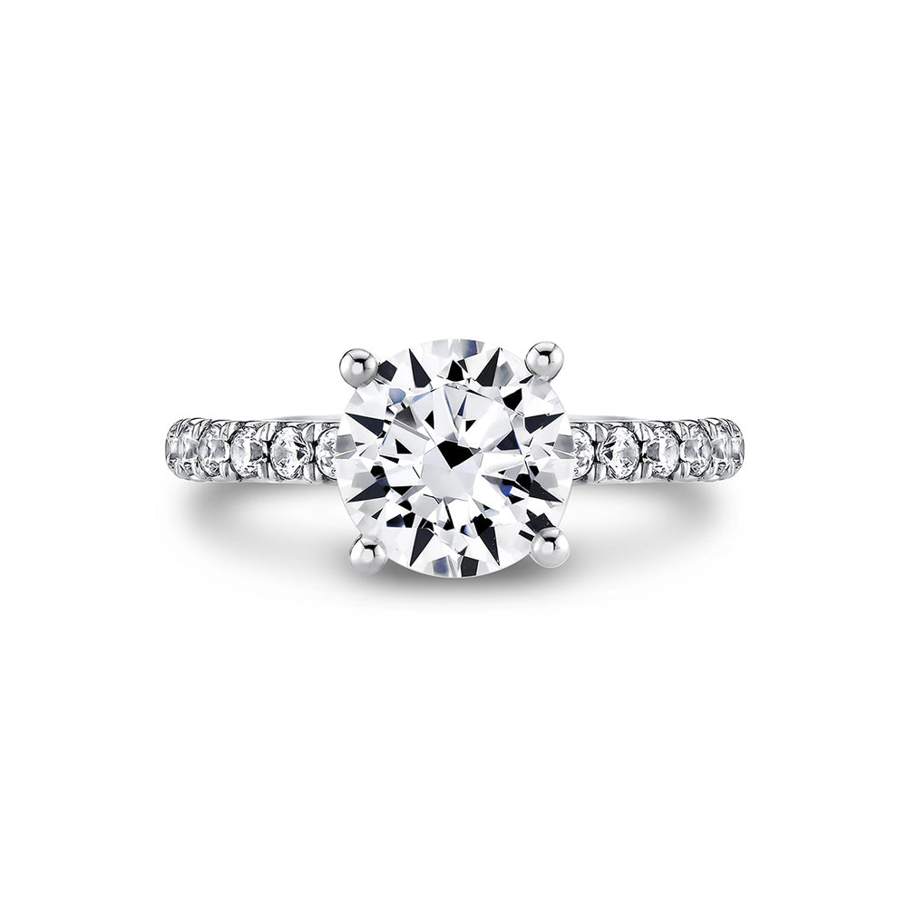 Sylvie Iconelle Halfway Pinch Two Tone Engagement Ring - Katya