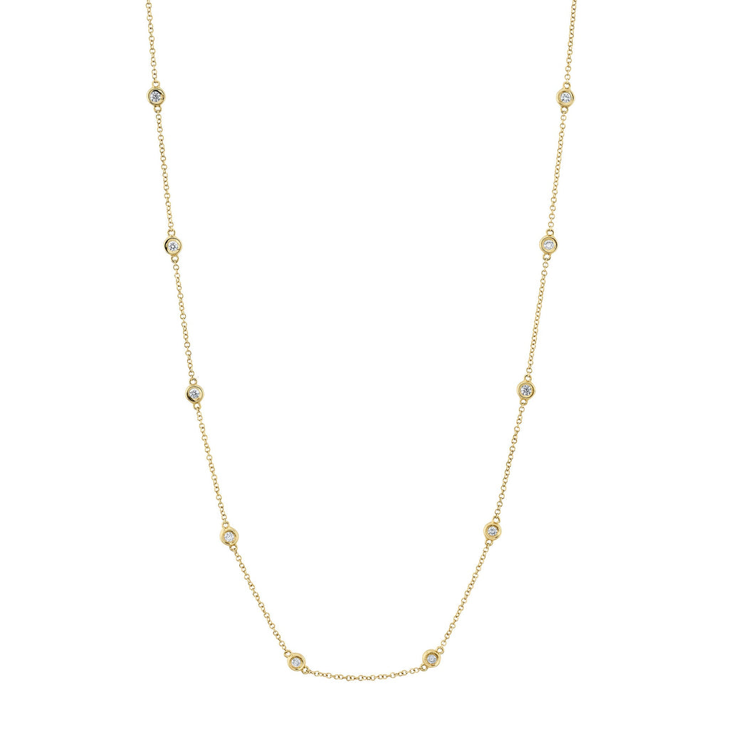 0.28CT 14K Y/G 18" DIAMONDS BY THE YARD CHAIN