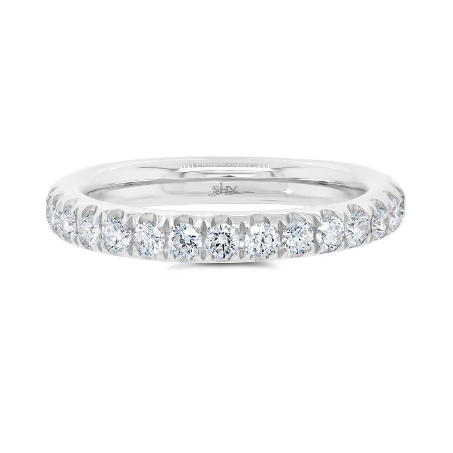 1.11CT 14K W/G DIAMOND ETERNITY BAND SZ 5.5